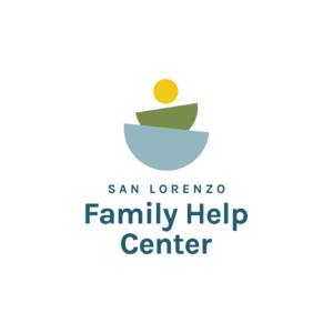 San Lorenzo Family Help Center Logo - text and food bowl design.