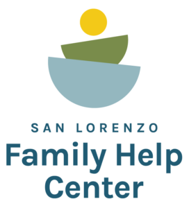 San Lorenzo Family Help Center Logo - text and food bowl design.